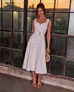 Dawn Notebook Belted Midi Dress