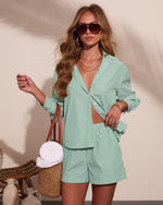 Fresh Dayglow Striped Button Down Top