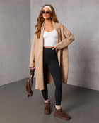 Taupe % Homebound Knit Duster Cardigan-1