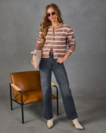 Warm Haven Fuzzy Striped Knit Sweater