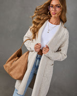 Modern Charm Knit Diamond Stitch Duster Cardigan