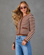 Chestnut Lane Knit Striped Cardigan