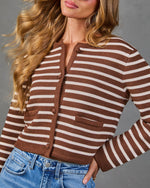 Chestnut Lane Knit Striped Cardigan