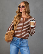 Chestnut Lane Knit Striped Cardigan