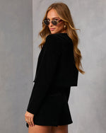 Martie Scallop Velvet Blazer