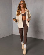 Cream % Fremont Sherpa Drawstring Hood Jacket-2