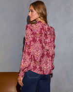 Jorgina Paisley Mock Neck Top