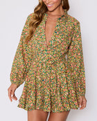 Fiona Floral Button Down Mini Dress