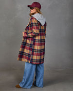 Maplewood Plaid Twofer Hoodie Coat