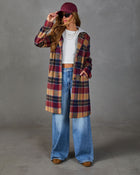 Maplewood Plaid Twofer Hoodie Coat