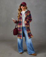 Maplewood Plaid Twofer Hoodie Coat