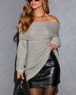 Adrienna Knit Off The Shoulder Sweater