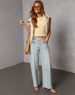 Yellow % Veneta Ribbed Tank Top-2