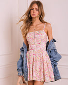New Petal Fit And Flare Floral Mini Dress