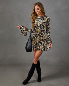 Days Like These Velvet Floral Mini Dress