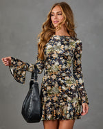 Days Like These Velvet Floral Mini Dress