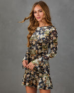 Days Like These Velvet Floral Mini Dress