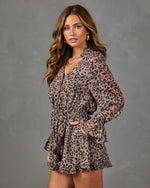 Julian Leopard Print Waist Tie Romper