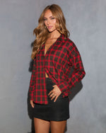 Jesena Plaid Collared Top