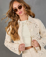 Softly Wandering Eyelet Scallop Trim Jacket