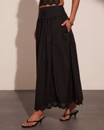 Easy Poise Floral Eyelet Maxi Skirt