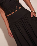 Easy Poise Floral Eyelet Maxi Skirt