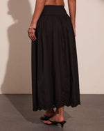 Easy Poise Floral Eyelet Maxi Skirt