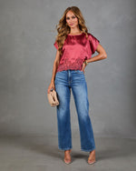 Denali Satin Lace Trim Top