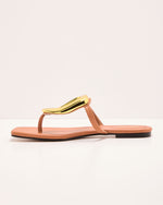 Coasted Aura Metal Hardware Flat Sandal