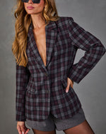 Maple Row Plaid Blazer