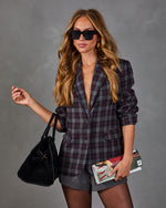 Maple Row Plaid Blazer