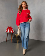 Cabin Crush Contrast Stitch Sweater