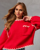 Cabin Crush Contrast Stitch Sweater