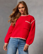 Cabin Crush Contrast Stitch Sweater