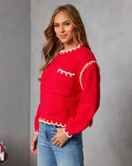 Cabin Crush Contrast Stitch Sweater