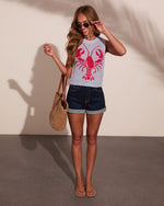 Harbor Coast Knit Graphic Lobster Sleeveless Sweater