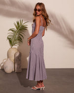 Tide Turns Cotton Gingham Maxi Dress