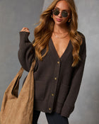 Charcoal % Warm Latte Oversized Cardigan-1