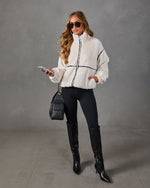 Chill Whispers Contrast Trim Faux Fur Jacket