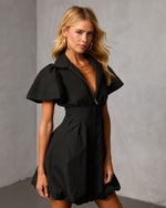 Black % Junie Fit And Flare Mini Dress-3