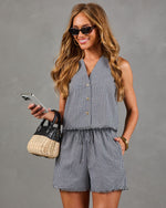Minimal Romance Linen Blend Gingham Fringe Hem Top