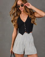 Black % Leva Button Up Vest-5