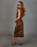 Caterina Knit Paisley Midi Dress