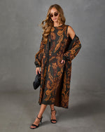 Caterina Knit Paisley Midi Dress