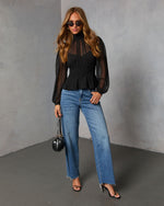 Scarlett Chiffon Peplum Blouse