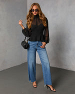 Scarlett Chiffon Peplum Blouse