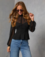 Scarlett Chiffon Peplum Blouse