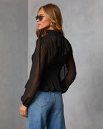 Scarlett Chiffon Peplum Blouse