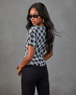 Jayde Plaid Short Sleeve Top