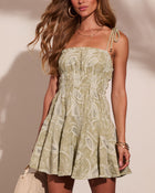 Chic Leisure Abstract Print Mini Dress